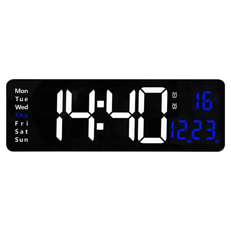 horloge numérique rectangulaire - horloge-industrielle