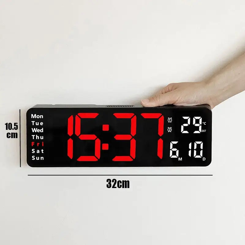 horloge numérique rectangulaire - horloge-industrielle