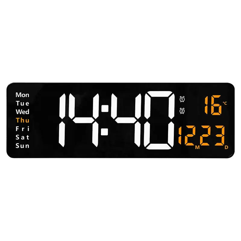 horloge numérique rectangulaire - horloge-industrielle