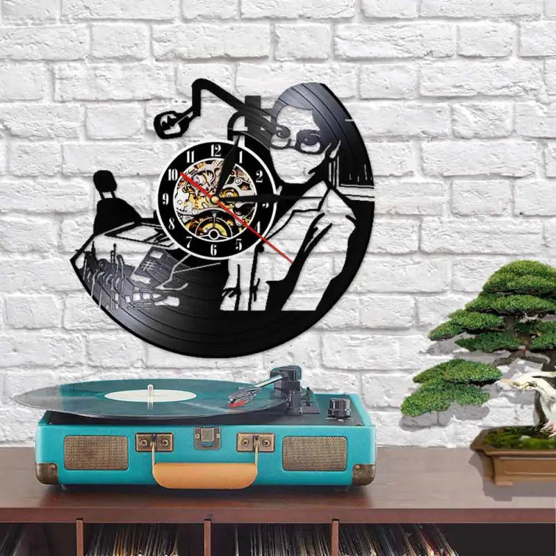 Horloge Platine Vinyle - horloge-industrielle