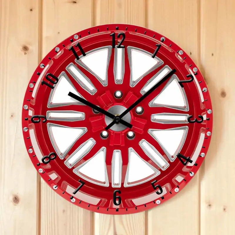 horloge pneu rouge - horloge-industrielle