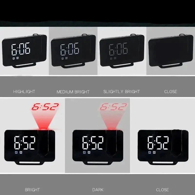 horloge radio à projection LED - horloge-industrielle