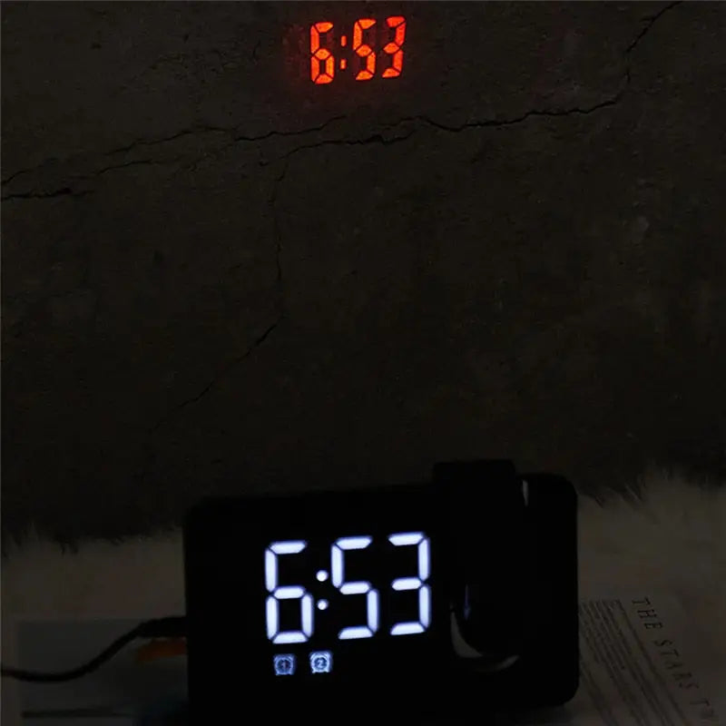horloge radio à projection LED - horloge-industrielle