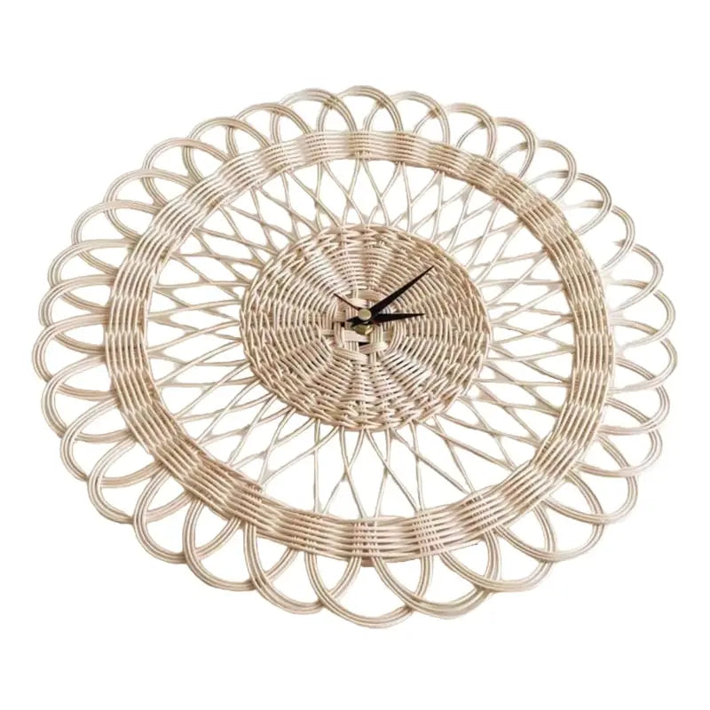 horloge en rotin - horloge-industrielle