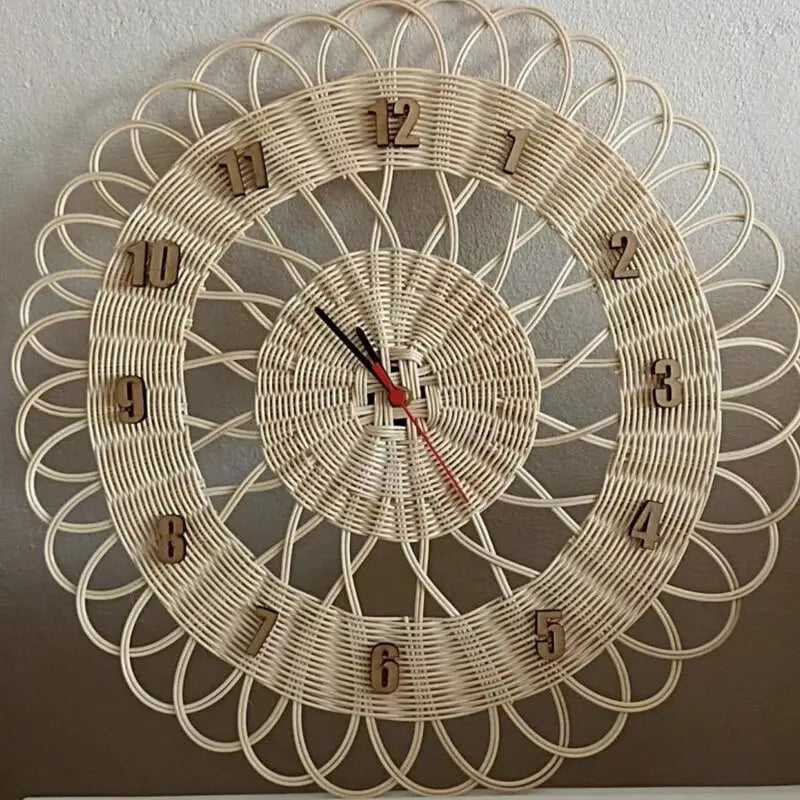horloge en rotin - horloge-industrielle