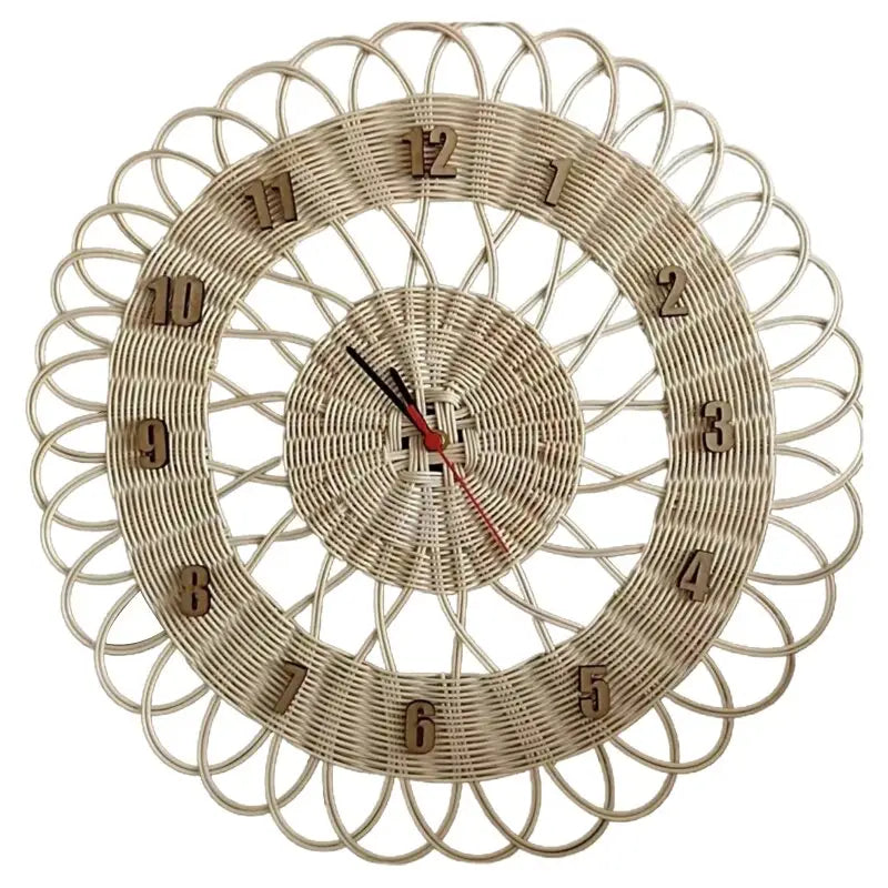 horloge en rotin - horloge-industrielle