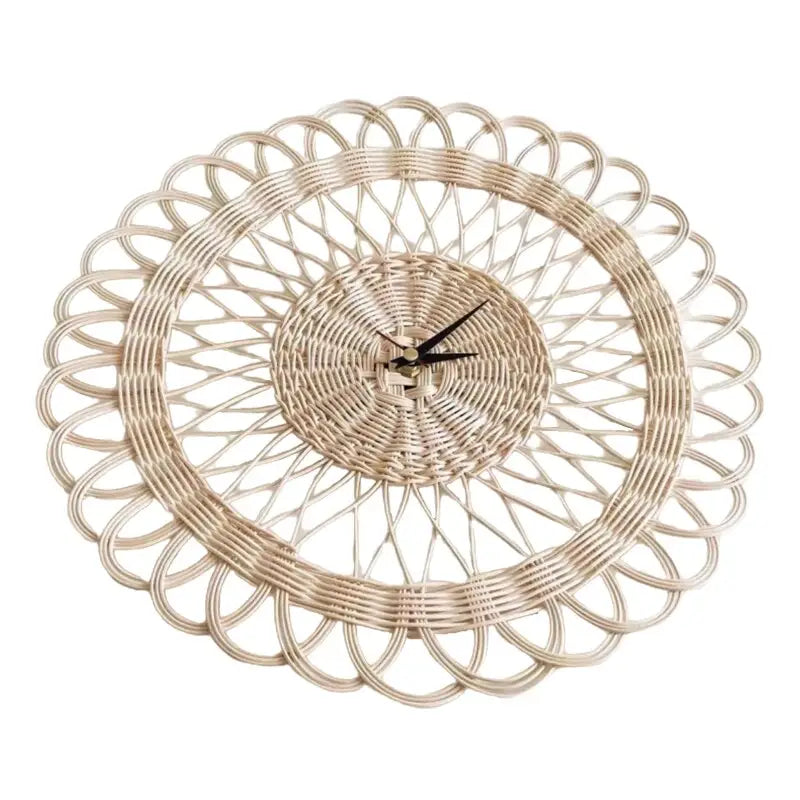 horloge en rotin - horloge-industrielle