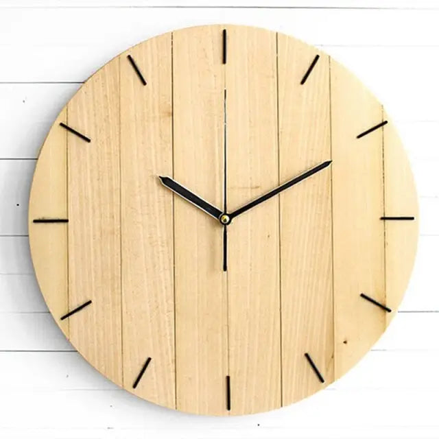 horloge scandinave bois - horloge-industrielle