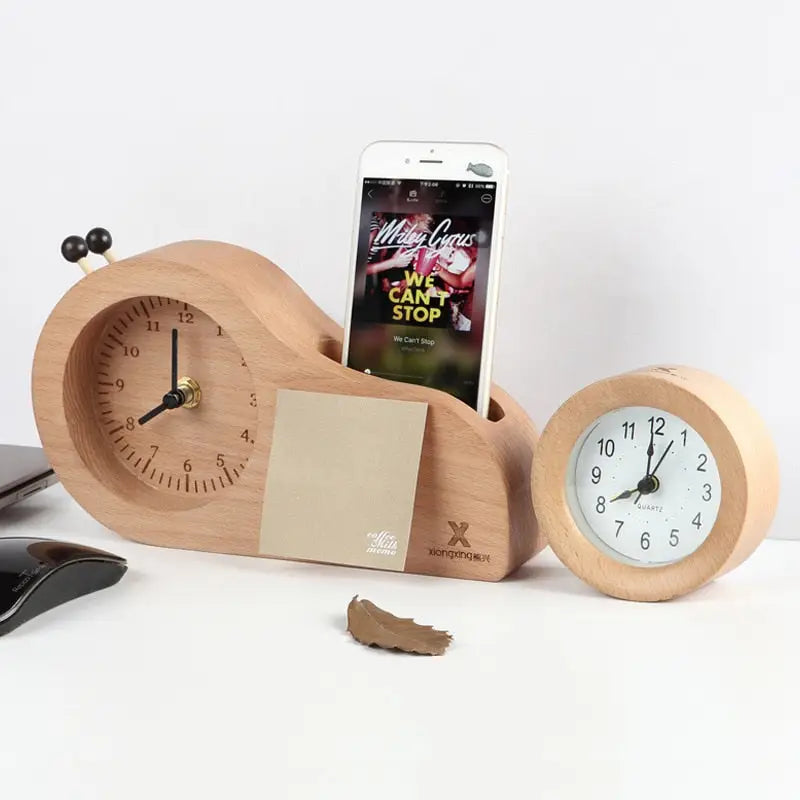 mini horloge en bois - horloge-industrielle