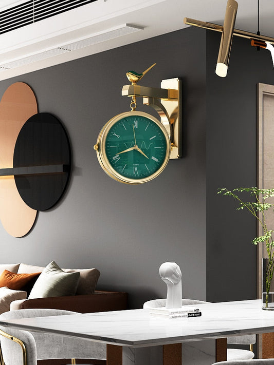 Horloge Double Face Noire