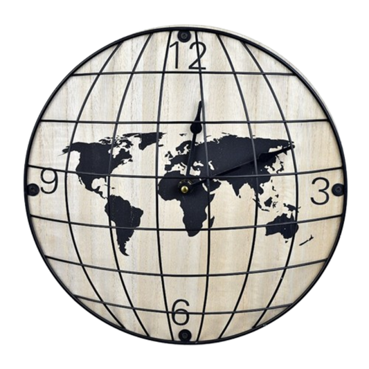Horloge Globe Terrestre Vintage