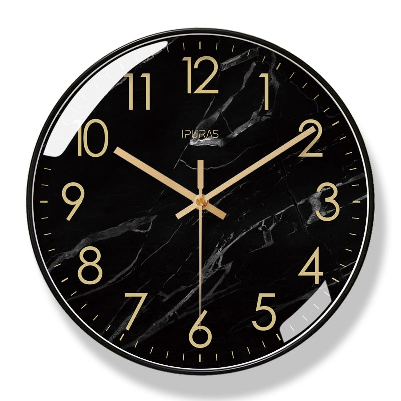 Horloge Noire et Dorée