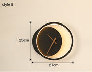 Horloge Murale Bois et Metal à Led