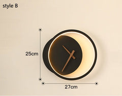 Horloge Murale Bois et Metal à Led