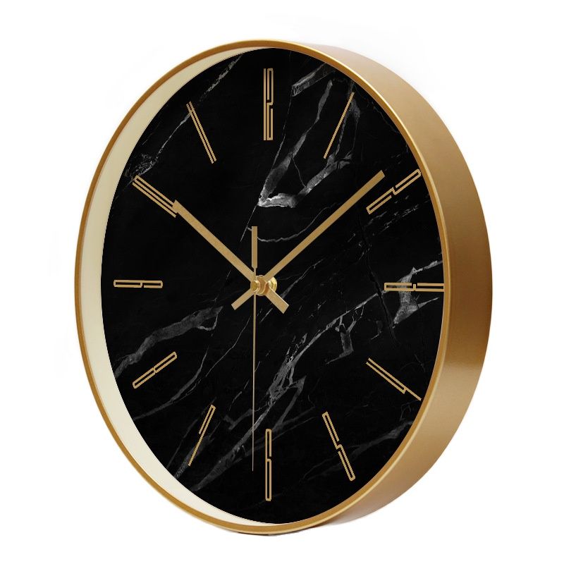 Horloge Noire et Dorée
