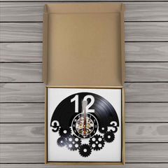 Horloge Murale avec Engrenage Vinyle