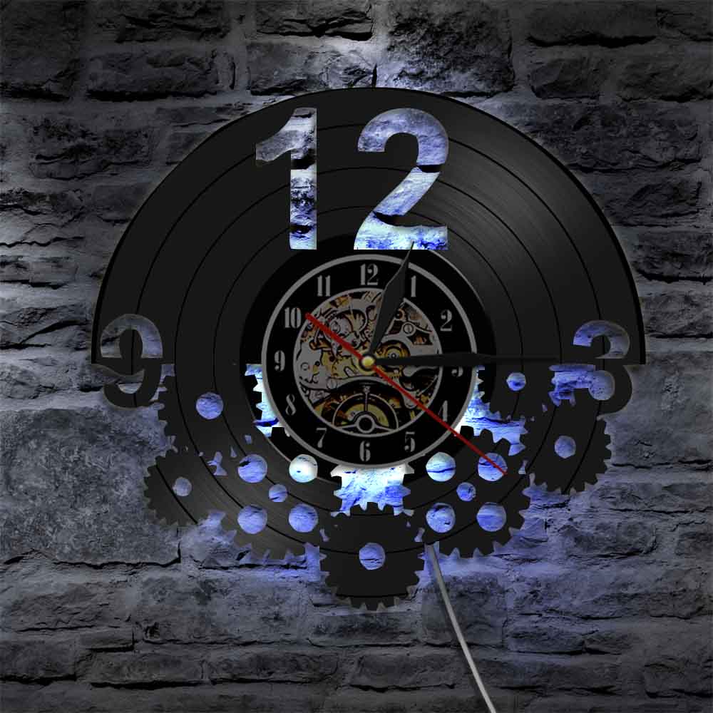Horloge Murale avec Engrenage Vinyle