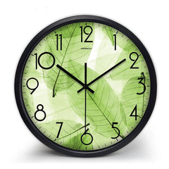 Horloge Feuilles Vertes