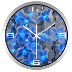 Horloge Fleurs Bleues