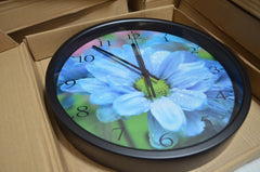 Horloge Fleurie Bleue