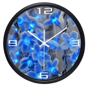 Horloge Fleurs Bleues