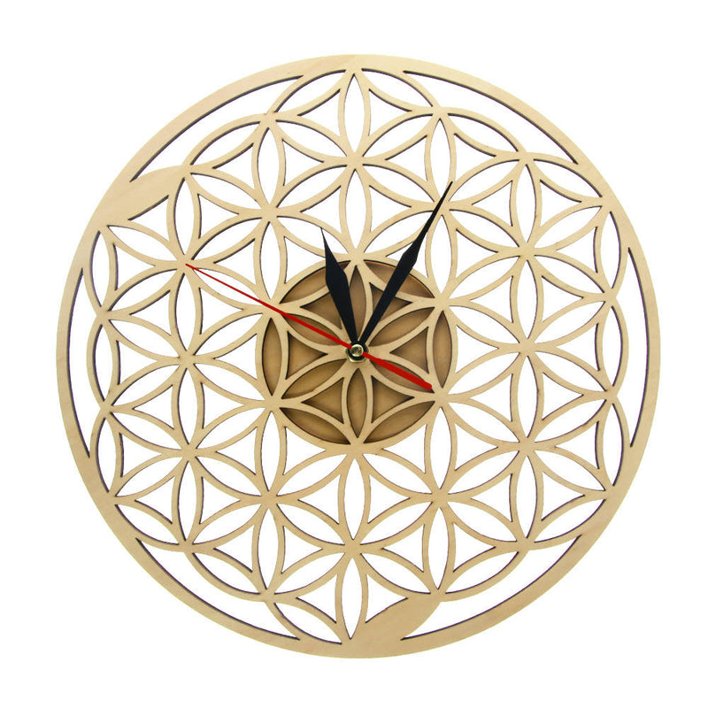 Horloge Murale Fleur de Vie — 30 ou 35 cm