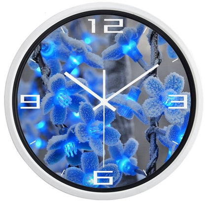 Horloge Fleurs Bleues