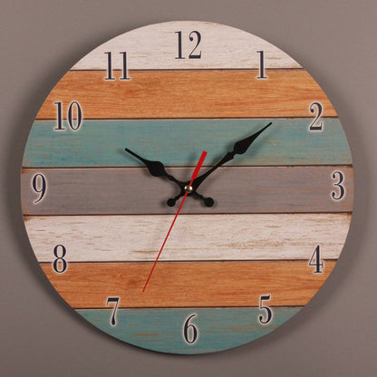 Horloge Bois Vintage Coloré