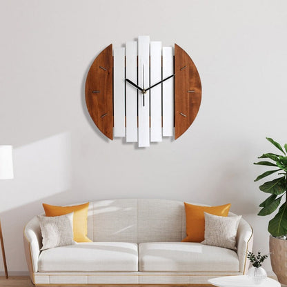 Horloge Blanc et Bois