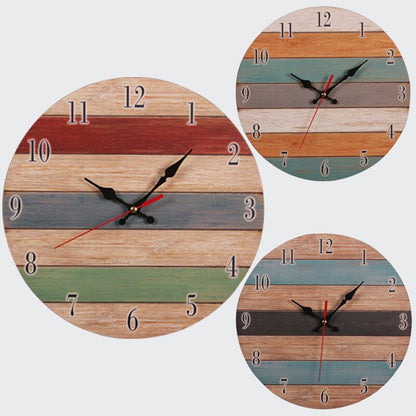 Horloge Bois Vintage Coloré