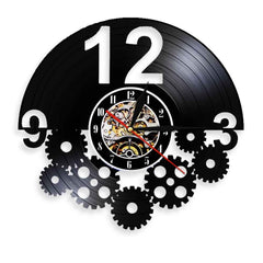 Horloge Murale avec Engrenage Vinyle