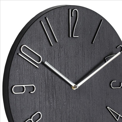 Horloge Murale Simple Noire