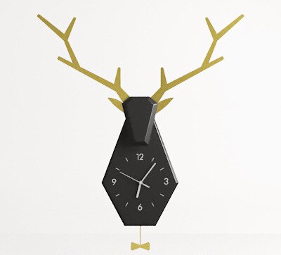 Horloge Tête de Cerf à Pendule
