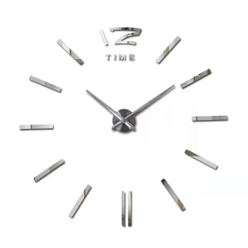 Grosse Horloge Murale Grise - horloge-industrielle