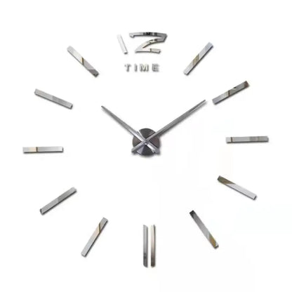 Grosse Horloge Murale Grise - horloge-industrielle