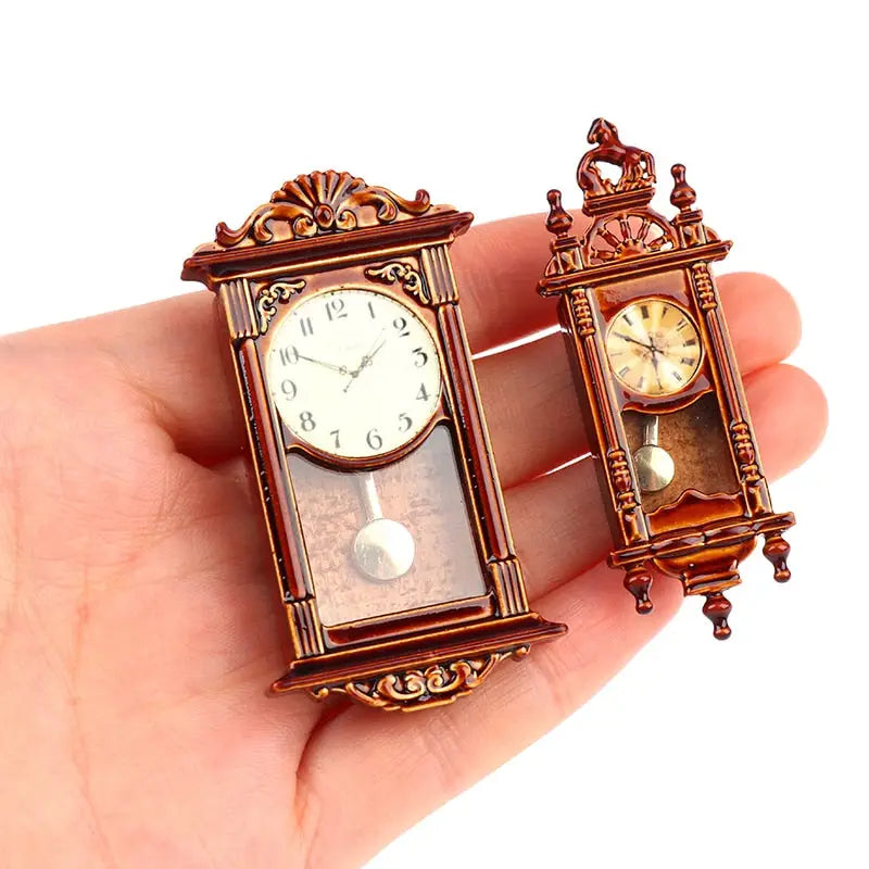 horloge bois metal miniature - horloge-industrielle