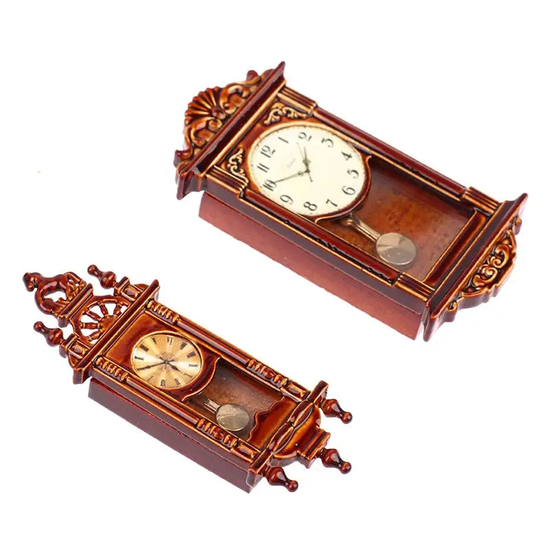 horloge bois metal miniature - horloge-industrielle