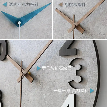 horloge en bois murale - horloge-industrielle