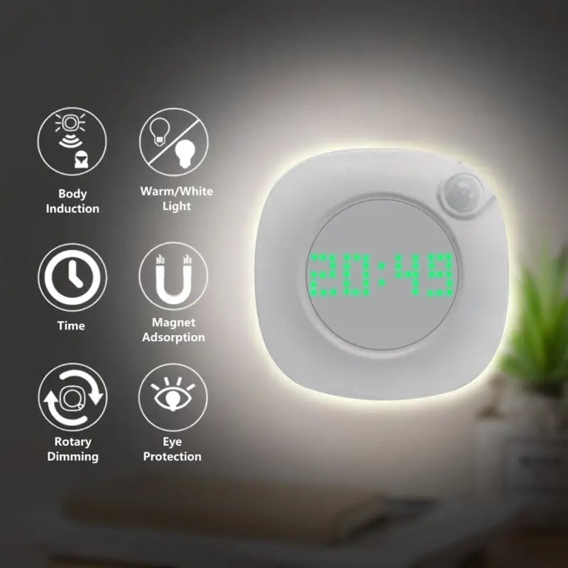 Horloge LED à capteur de mouvement - horloge-industrielle