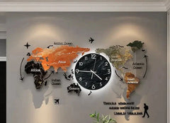 horloge carte du monde - horloge-industrielle