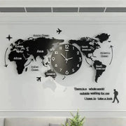 horloge carte du monde - horloge-industrielle