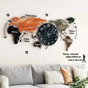 horloge carte du monde - horloge-industrielle