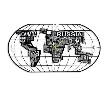 horloge carte du monde à LED - horloge-industrielle