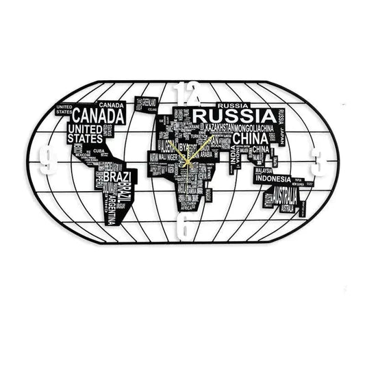 horloge carte du monde à LED - horloge-industrielle