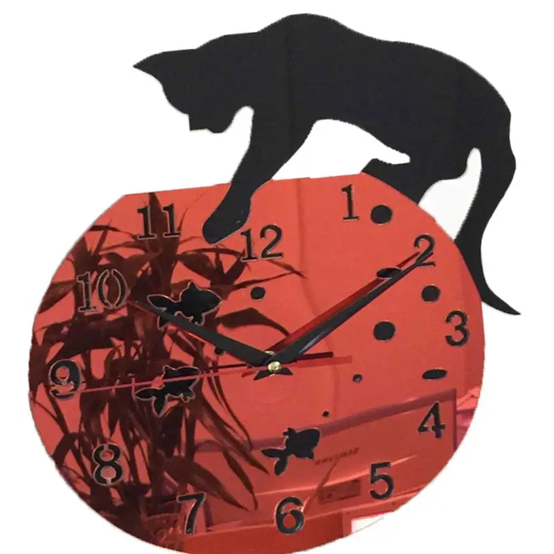 horloge chat noir - horloge-industrielle
