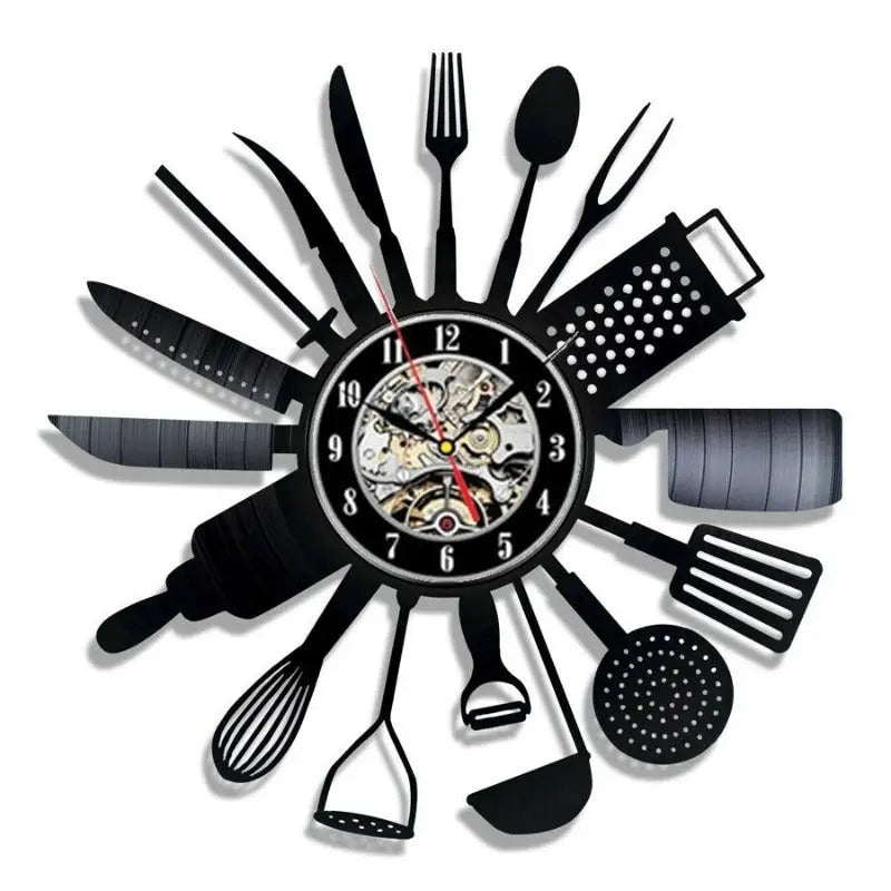 Horloge Cuisine Murale 30 cm — 5 Styles, Avec ou Sans LED