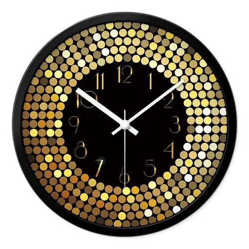horloge decorative dorée - horloge-industrielle