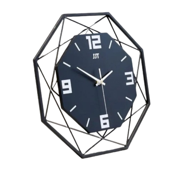 Horloge Design Jaune Et Noire