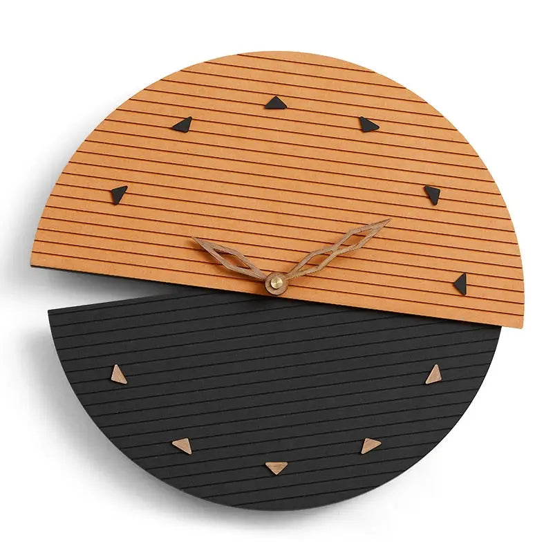 Horloge Design Moderne 41 x 39 cm — Noir ou Orange