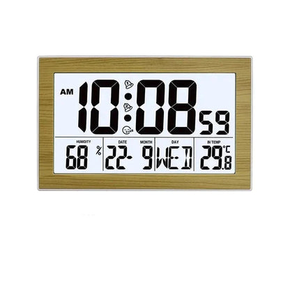Horloge digitale LED calendrier thermomètre hygromètre -